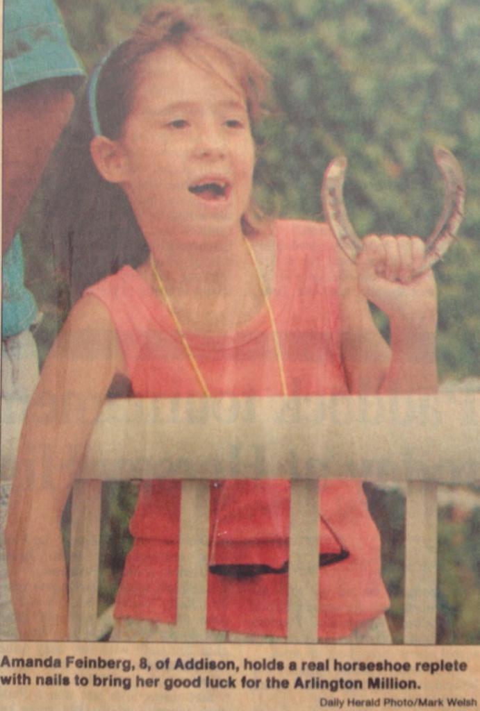 Amanda DaBruzzo at Arlington Park as a child. (Julie June Stewart photo)